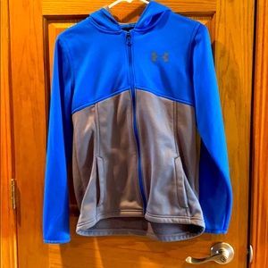 UA boys YLG cold gear sweatshirt or jacket.